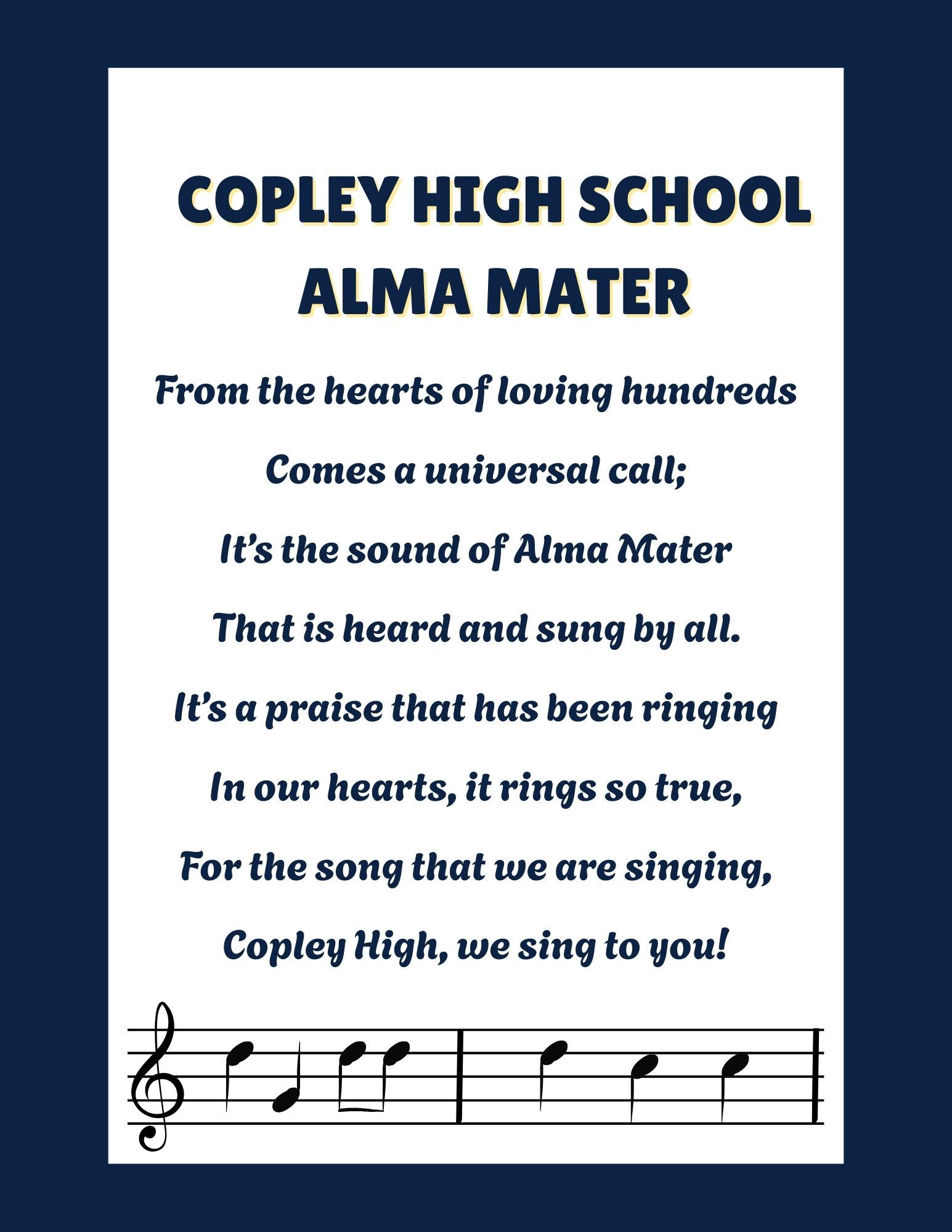 Copley Alma Mater